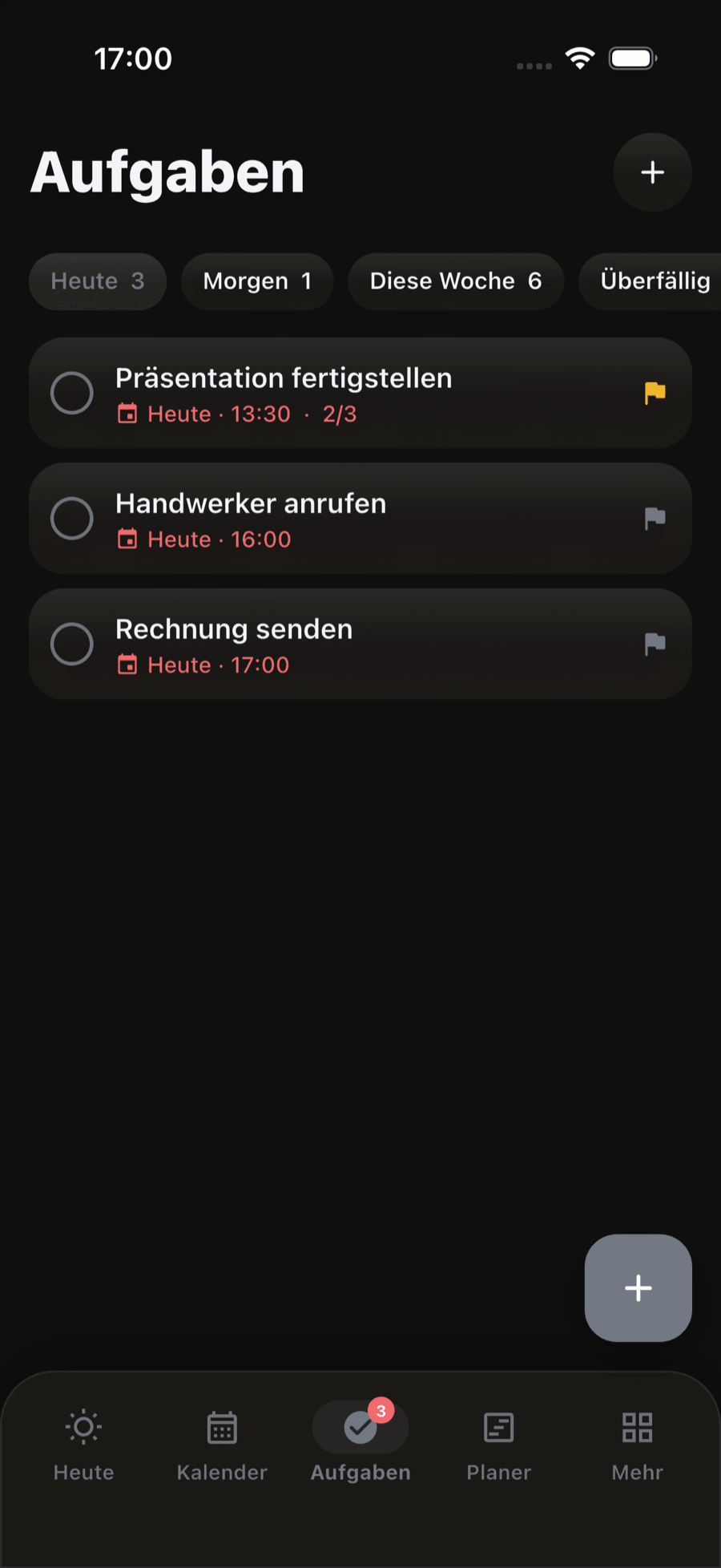 Daylium Aufgabenliste