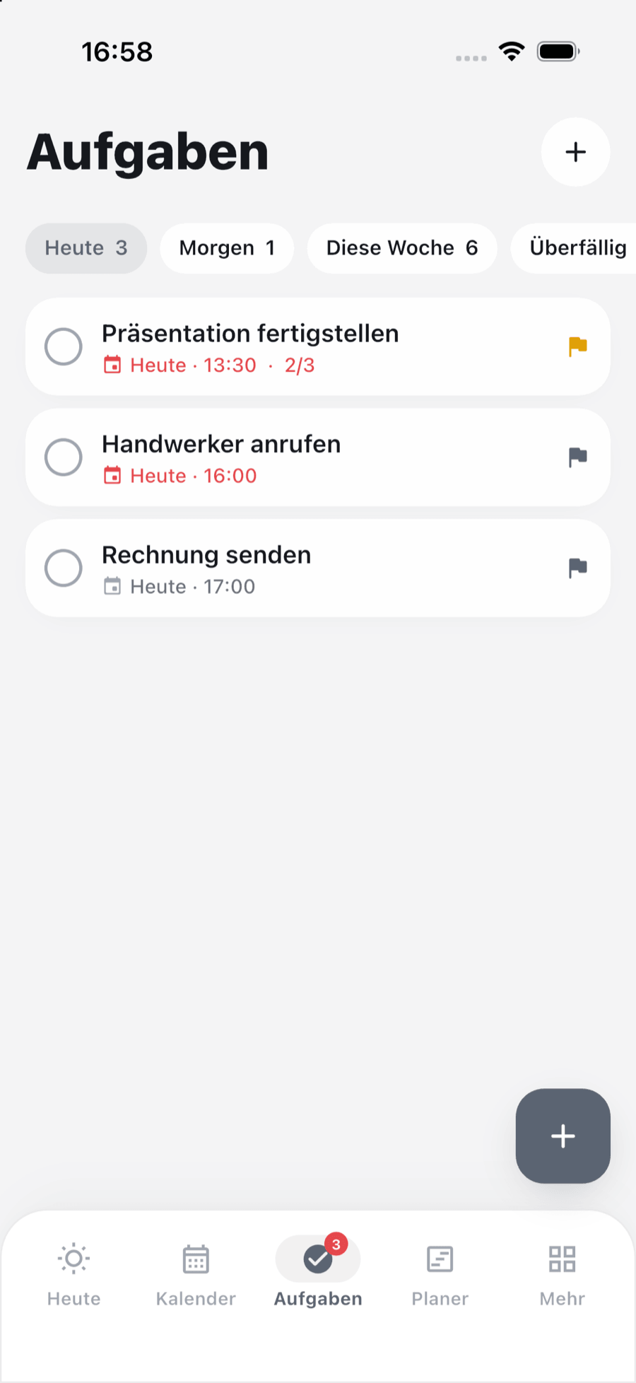 Daylium Aufgabenliste